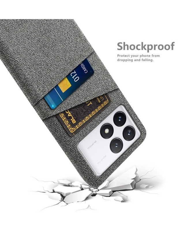 Coque Poco X6 Pro Tissu Porte-Cartes