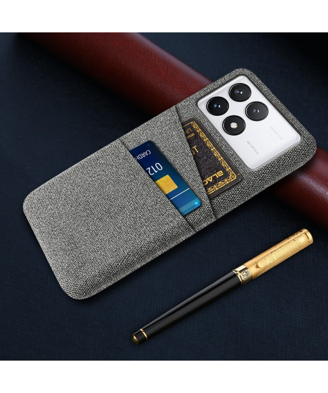 Coque Poco X6 Pro Tissu Porte-Cartes