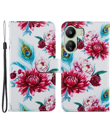 Housse Xiaomi Redmi 13C / Poco C65 Paon fleur