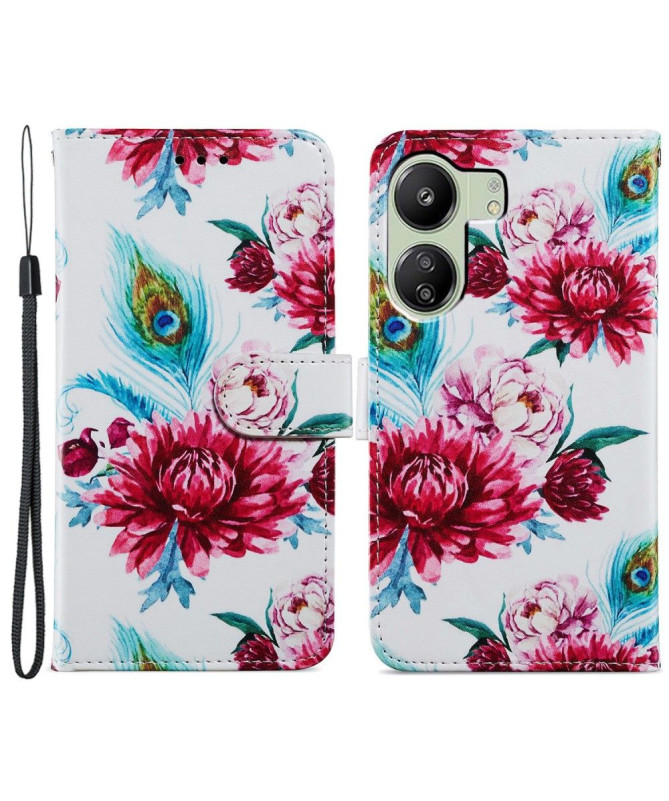 Housse Xiaomi Redmi 13C / Poco C65 Paon fleur