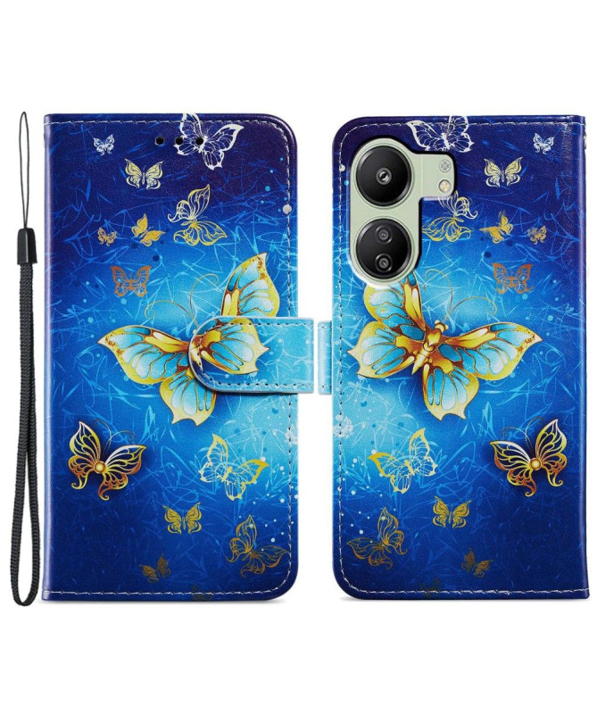 Housse Xiaomi Redmi 13C / Poco C65 Golden Butterfly