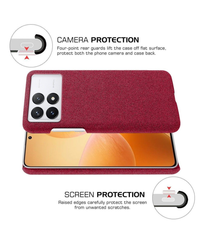 Coque Poco X6 Pro revêtement tissu