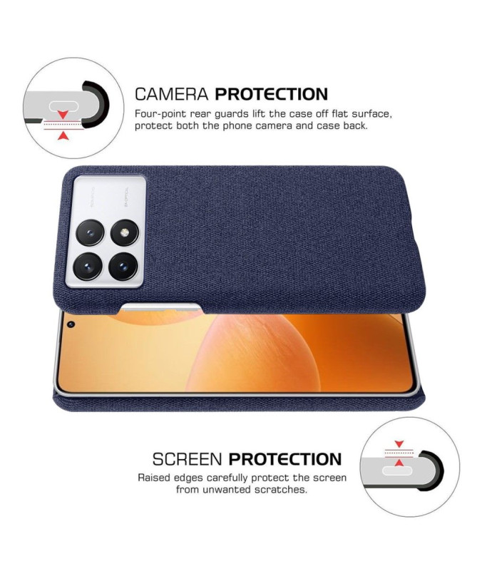 Coque Poco X6 Pro revêtement tissu
