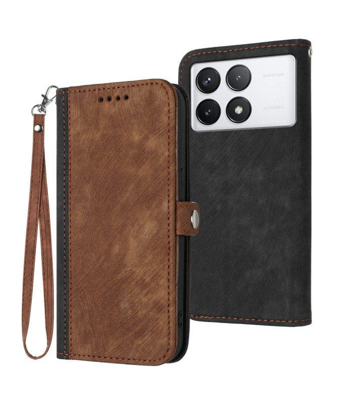 Housse Poco X6 Pro Rétro Porte-Cartes à Lanière