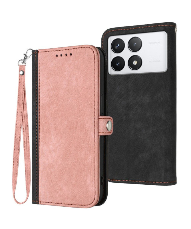 Housse Poco X6 Pro Rétro Porte-Cartes à Lanière