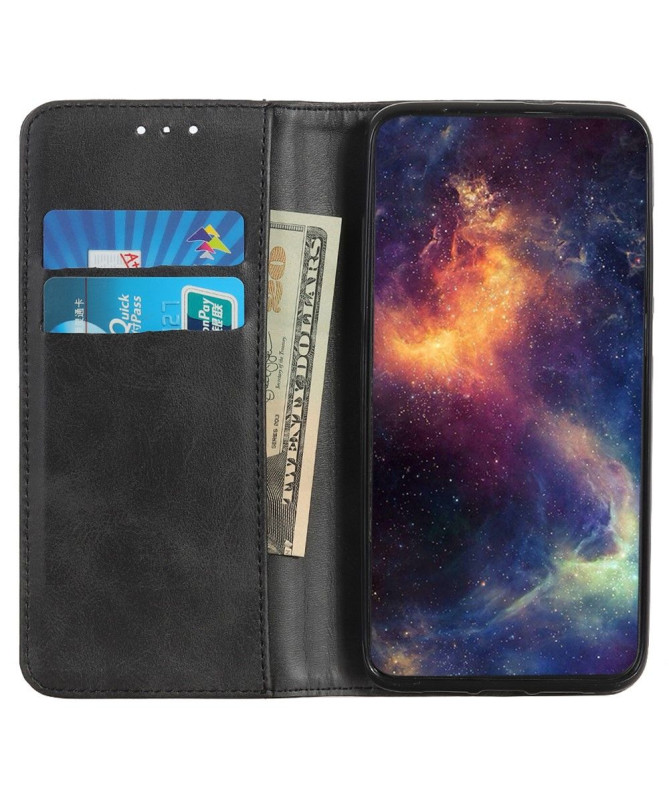Housse Poco X6 Pro Simone Flip simili cuir vieilli