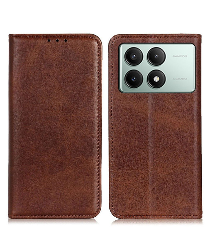 Housse Poco X6 Pro Simone Flip simili cuir vieilli