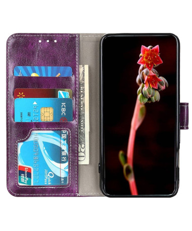 Poco X6 Pro - Housse effet cuir luxueux coutures Violet - photo 14
