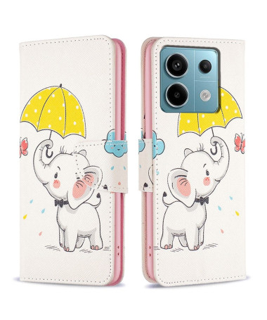 Xiaomi Redmi Note 13 Pro 4G / Poco M6 Pro 4G - Housse Parapluie et éléphant