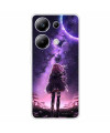 Coque Xiaomi Redmi Note 13 Pro 4G / Poco M6 Pro 4G Illustration fille pleine lune