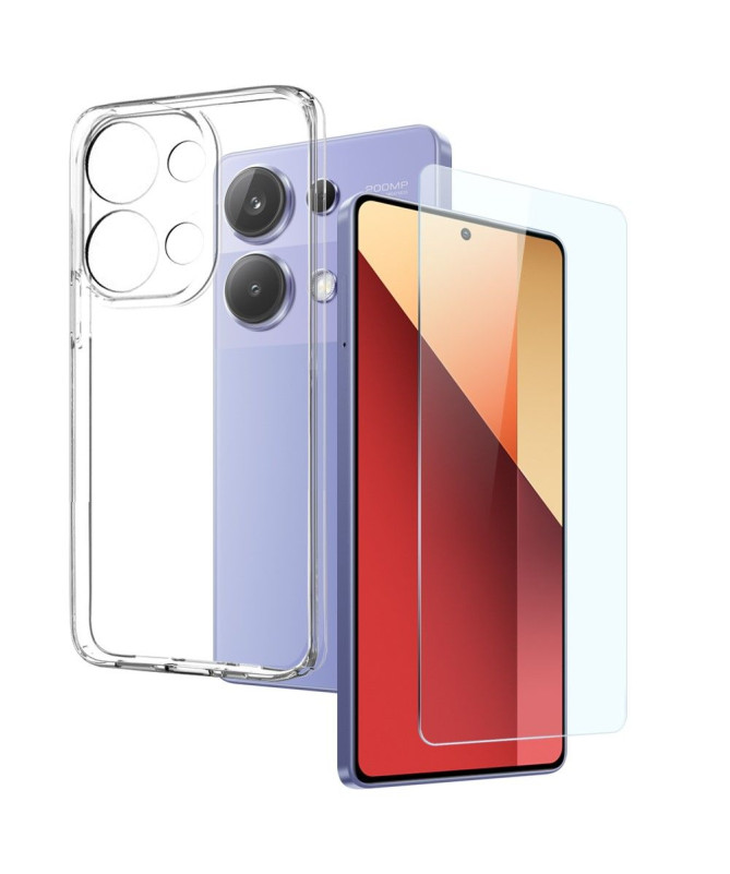 Coque Xiaomi Redmi Note 13 Pro 4G / Poco M6 Pro 4G Transparente + Verre Trempé