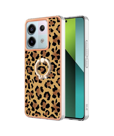 Coque Xiaomi Redmi Note 13 Pro 5G / Poco X6 Léopard avec Support Anneau