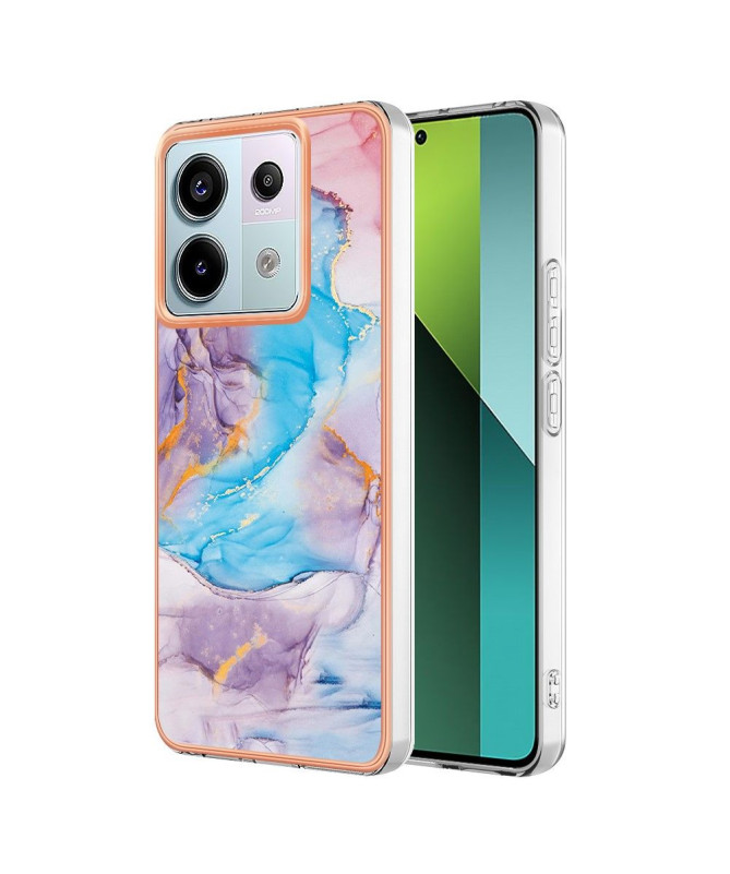 Coque Xiaomi Redmi Note 13 Pro 5G / Poco X6 marbre coloré bleu