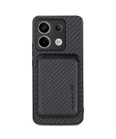 Coque Xiaomi Redmi Note 13 Pro 5G / Poco X6 Fibre de Carbone Porte-cartes détachable