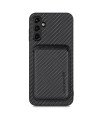 Coque Samsung Galaxy S23 FE Fibre de Carbone Porte-cartes détachable