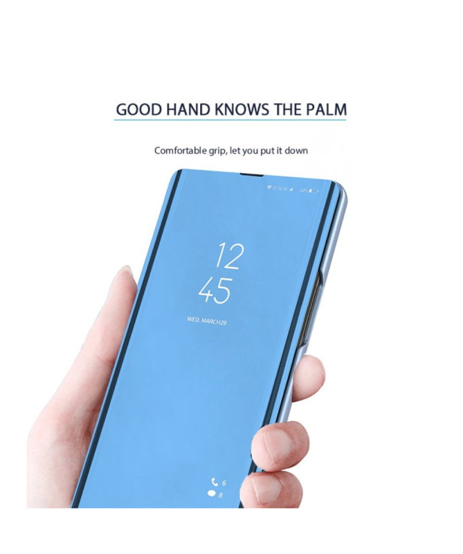 Coque Xiaomi Redmi 12 / Poco M6 Pro 5G avec rabat effet miroir