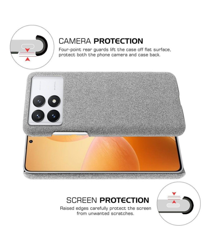 Coque Poco F6 Pro revêtement tissu