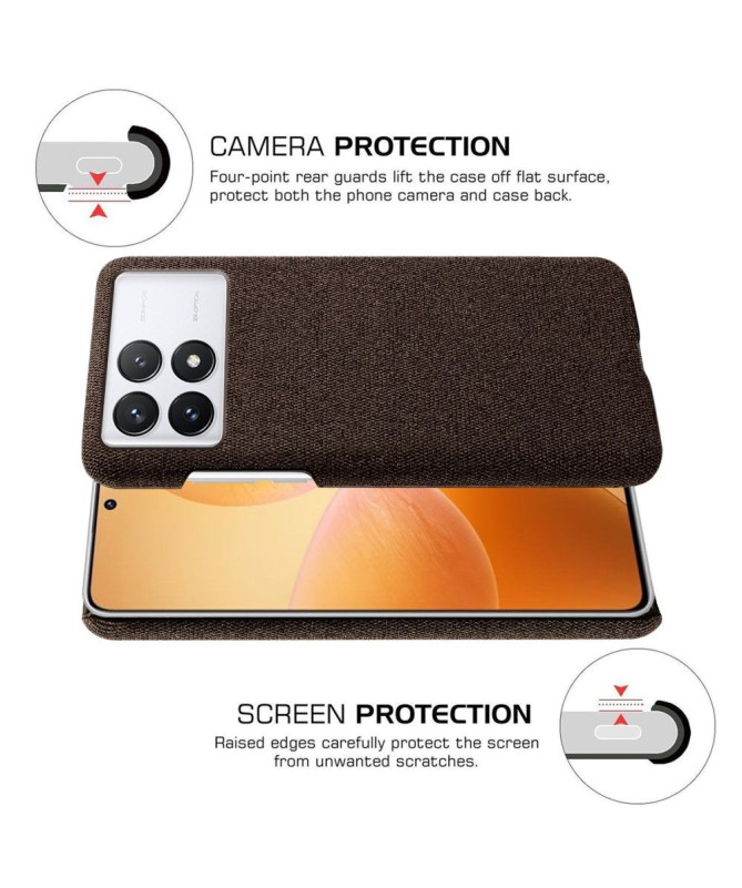 Coque Poco F6 Pro revêtement tissu