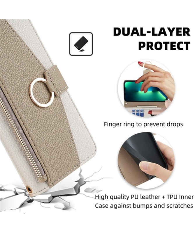 Étui Poco F6 portefeuille avec chaîne