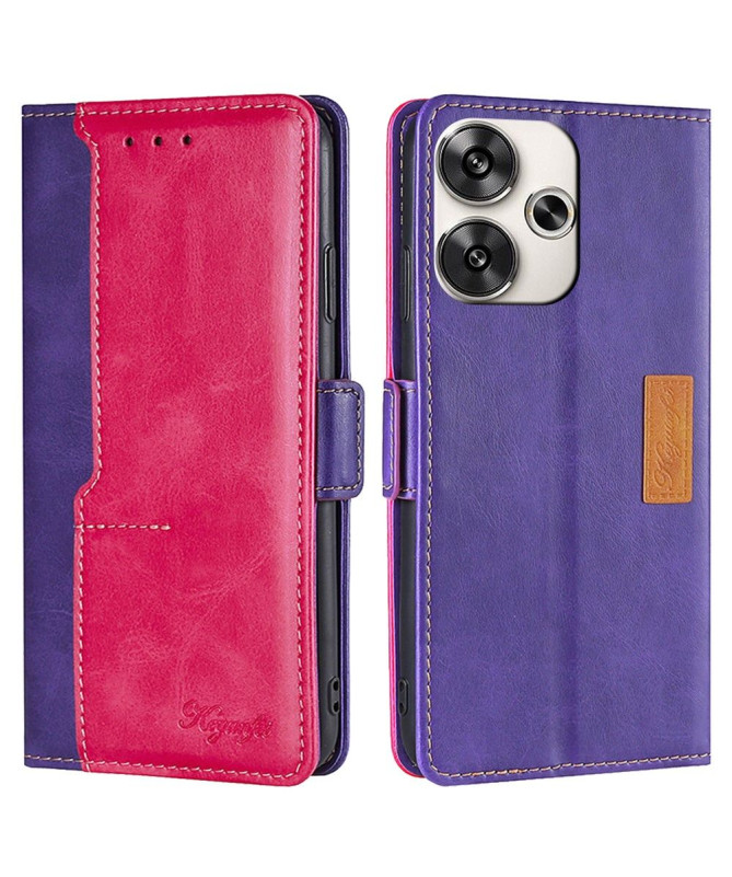 Housse Poco F6 Keyunfei simili cuir bicolore