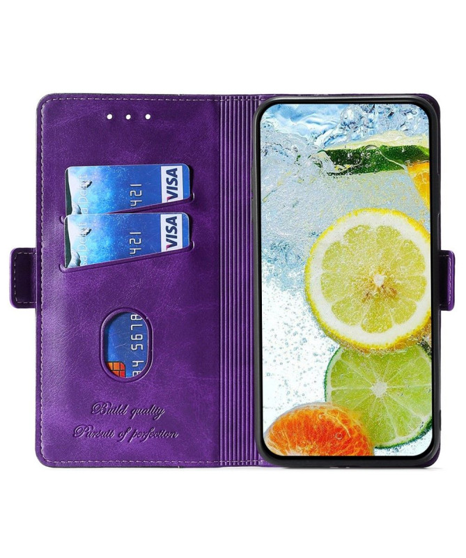 Housse Poco F6 Keyunfei simili cuir bicolore