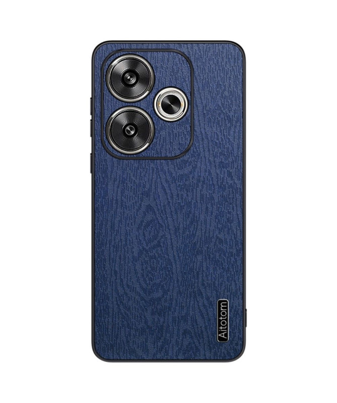 Coque Poco F6 effet cuir style bois