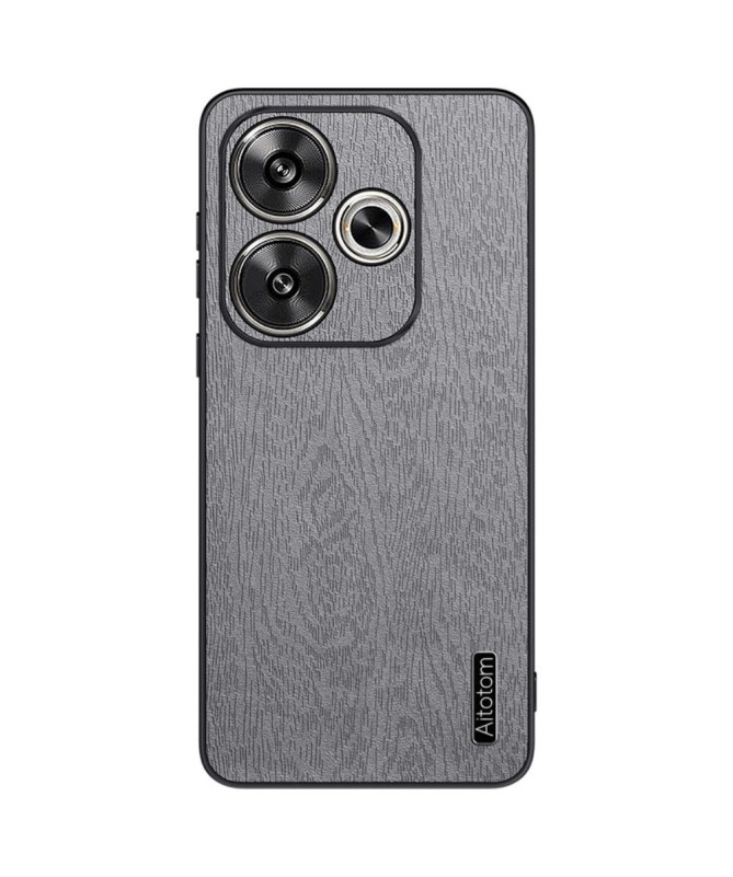 Coque Poco F6 effet cuir style bois