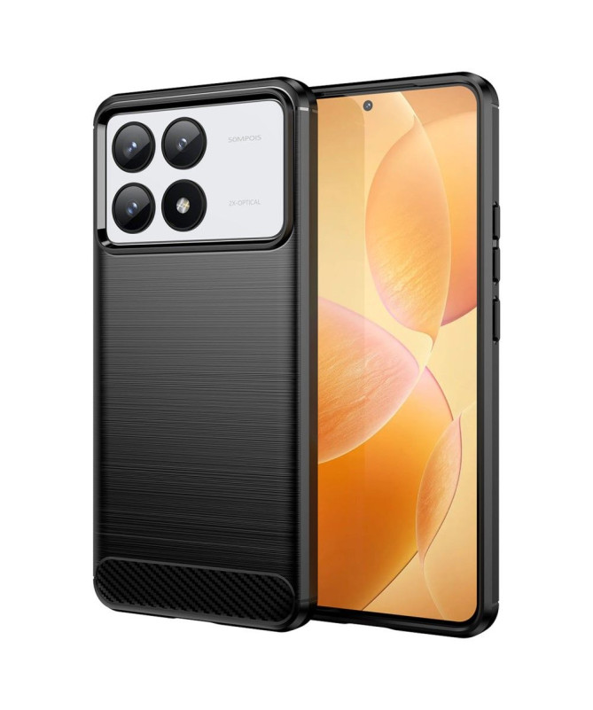 Coque Poco F6 Pro effet brossé silicone