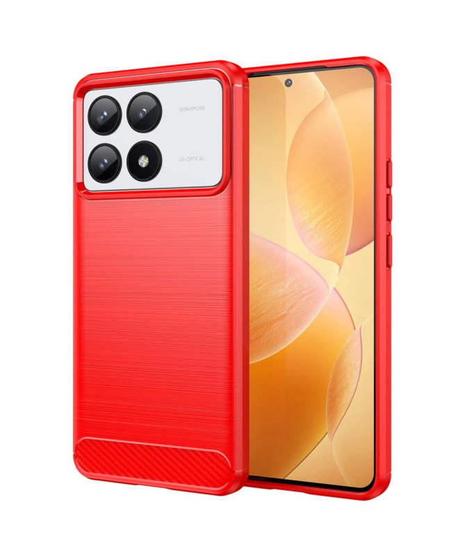 Coque Poco F6 Pro effet brossé silicone