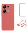 Coque Xiaomi Redmi Note 13 Pro 4G / Poco M6 Pro 4G Cordon et Verre trempé