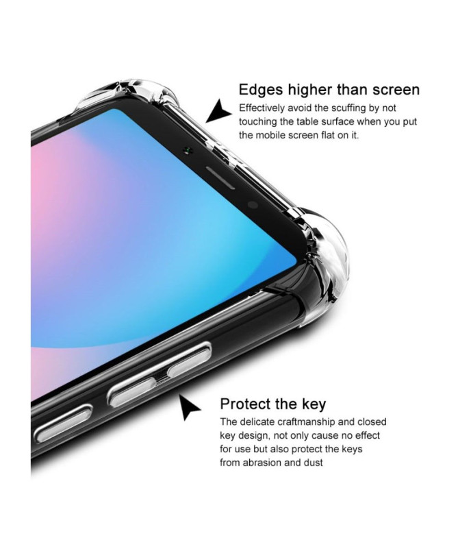 Xiaomi Redmi 6 - Coque transparente Class Protect + film protecteur