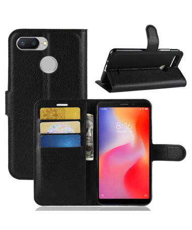 Xiaomi Redmi 6 - Housse style cuir porte cartes