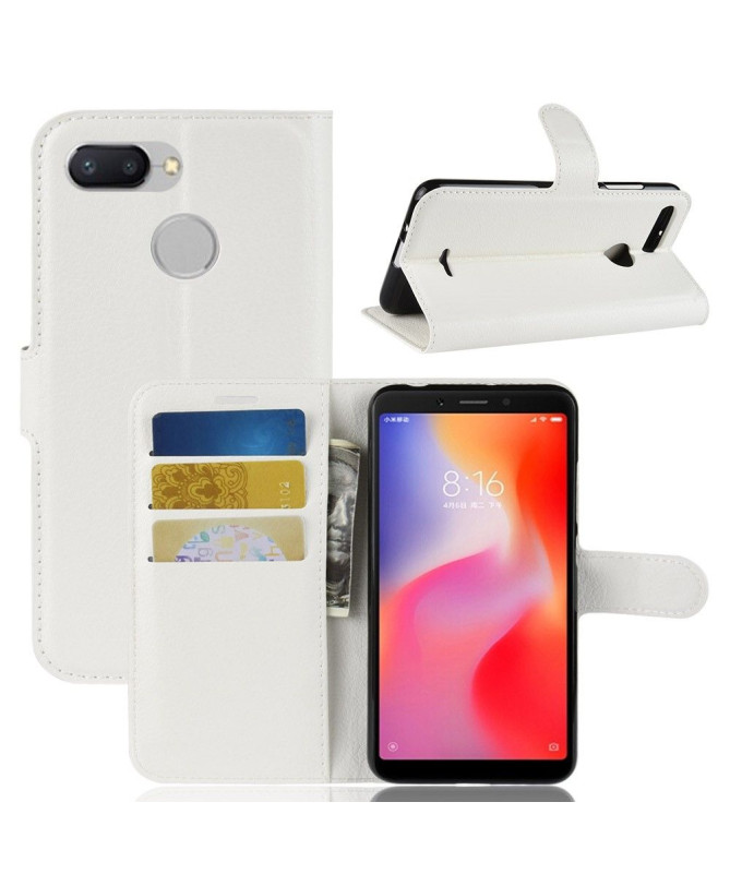 Xiaomi Redmi 6 - Housse style cuir porte cartes
