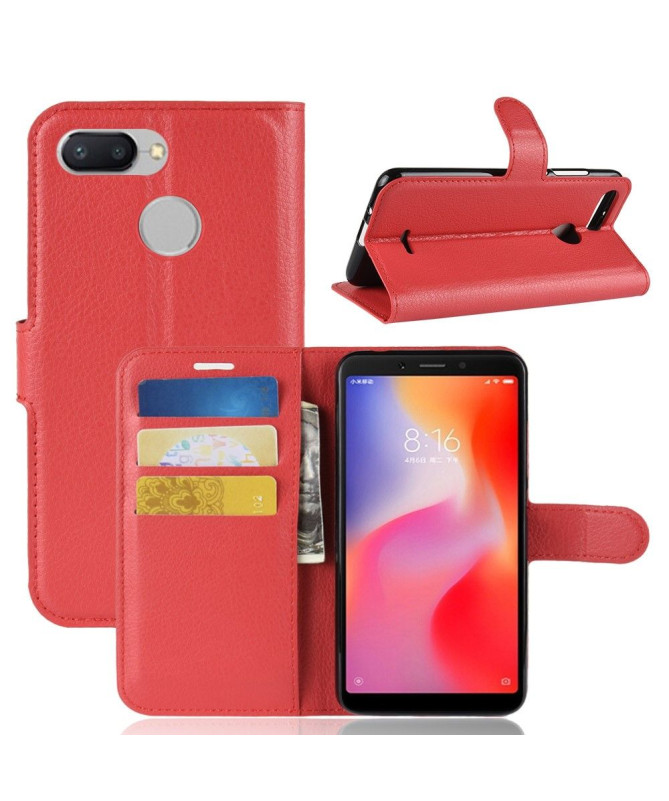 Xiaomi Redmi 6 - Housse style cuir porte cartes