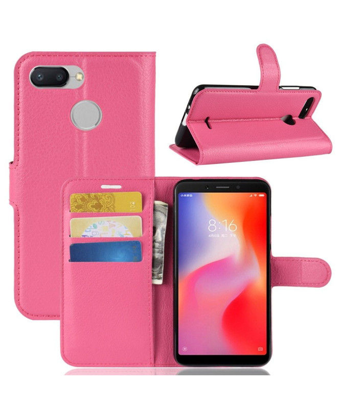 Xiaomi Redmi 6 - Housse style cuir porte cartes