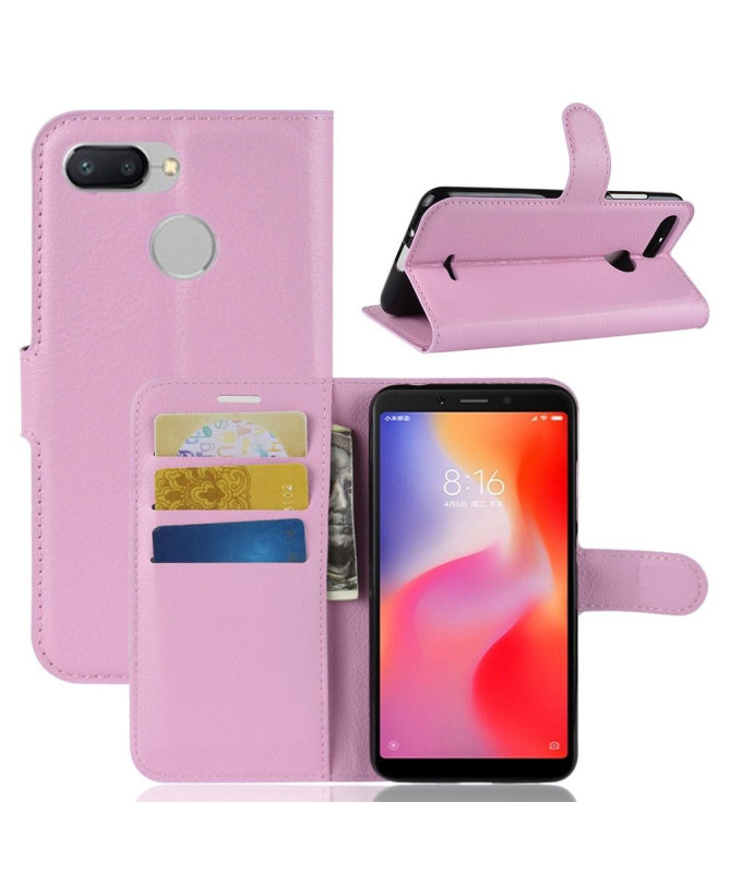 Xiaomi Redmi 6 - Housse style cuir porte cartes