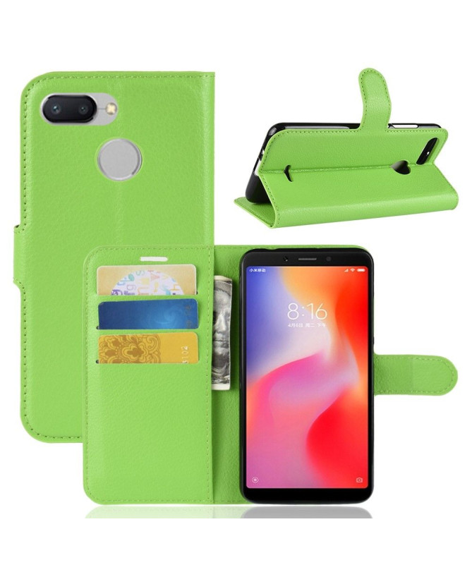 Xiaomi Redmi 6 - Housse style cuir porte cartes
