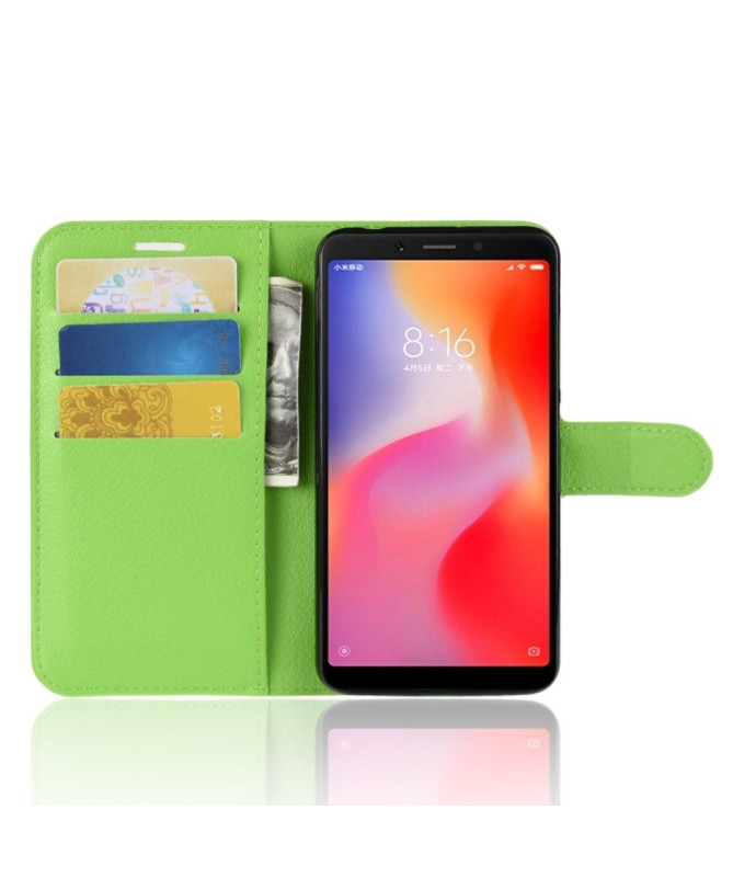 Xiaomi Redmi 6 - Housse style cuir porte cartes