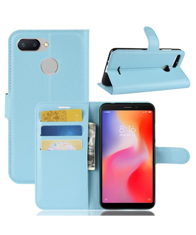 Xiaomi Redmi 6 - Housse style cuir porte cartes