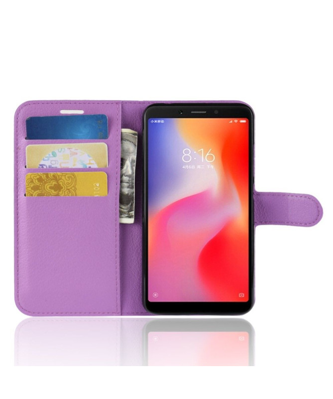 Xiaomi Redmi 6 - Housse style cuir porte cartes