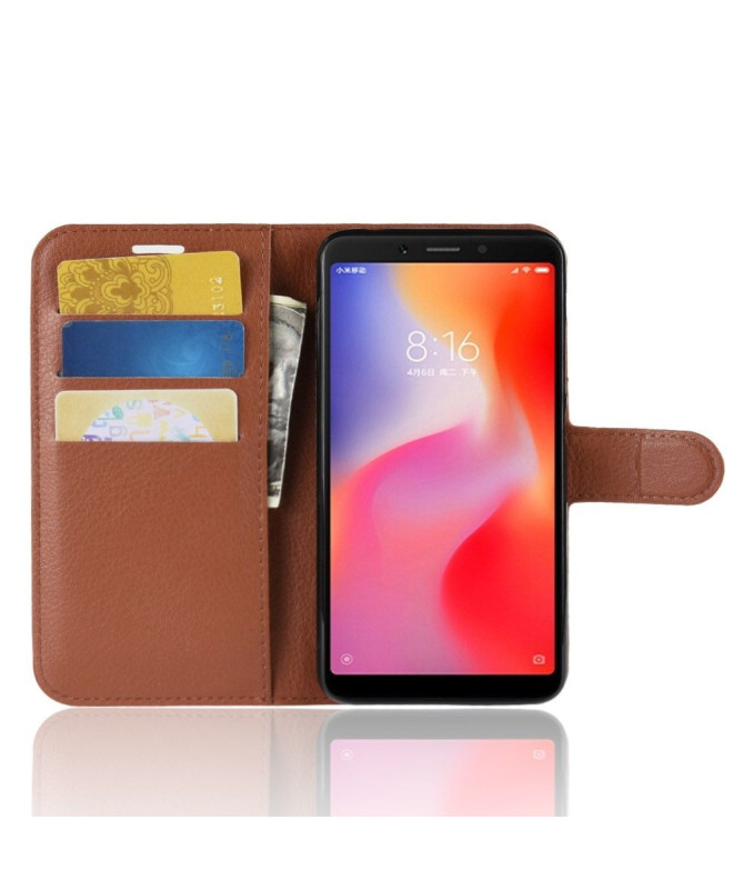 Xiaomi Redmi 6 - Housse style cuir porte cartes