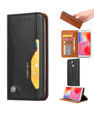 Xiaomi Redmi 6 - Étui porte cartes cuir stand case