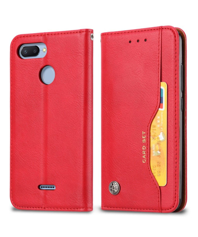 Xiaomi Redmi 6 - Étui porte cartes cuir stand case