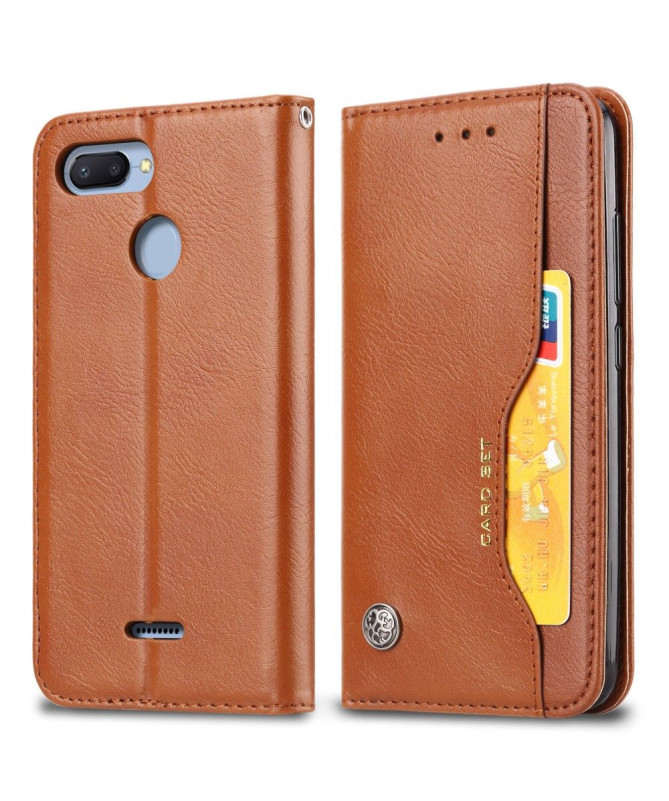 Xiaomi Redmi 6 - Étui porte cartes cuir stand case
