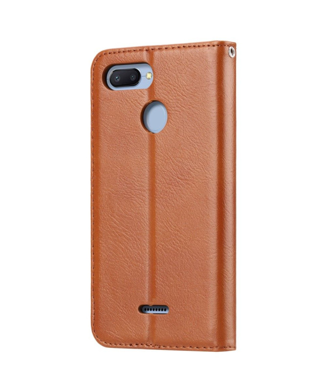 Xiaomi Redmi 6 - Étui porte cartes cuir stand case