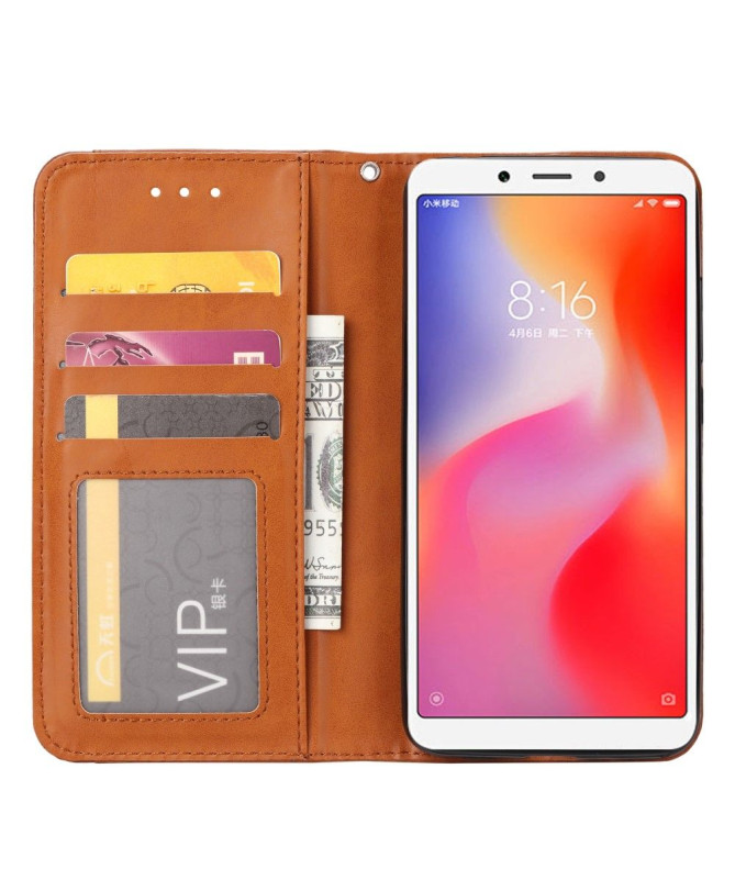 Xiaomi Redmi 6 - Étui porte cartes cuir stand case