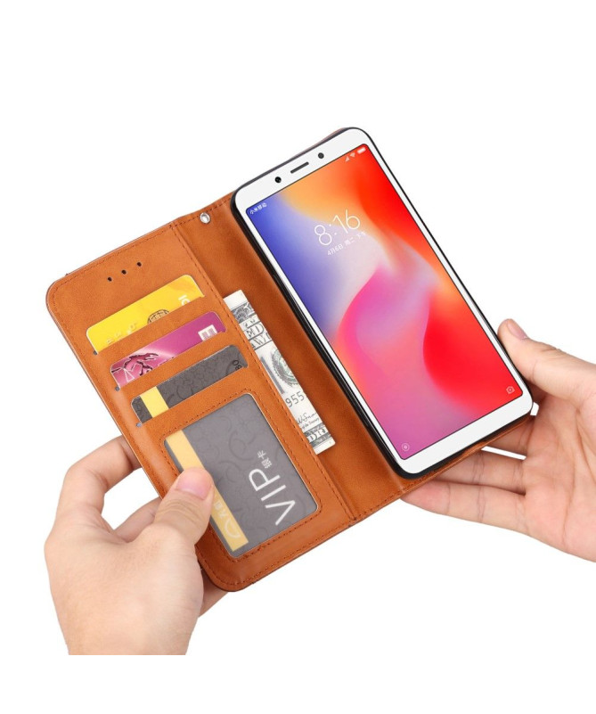 Xiaomi Redmi 6 - Étui porte cartes cuir stand case