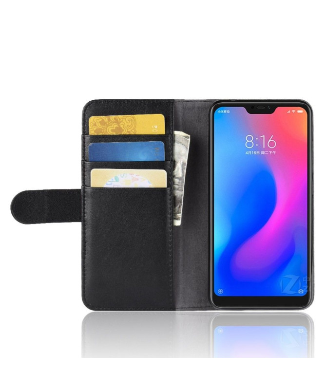 Xiaomi Redmi 6 - Étui en cuir premium porte cartes