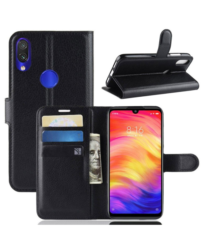 Xiaomi Redmi Note 7 - Étui style cuir porte cartes