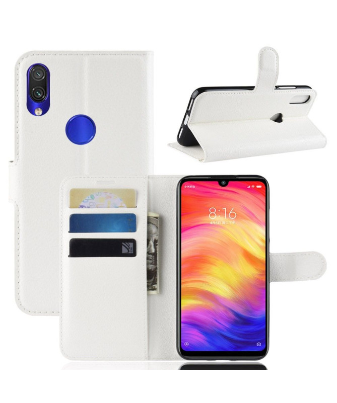 Xiaomi Redmi Note 7 - Étui style cuir porte cartes